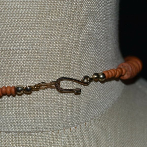 Wood Bead Cactus Southwestern Pendant Necklace - Picture 5 of 5